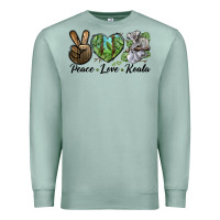 Seafoam peace love koala Premium Sweatshirt - LillyAllenDesigns