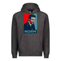 Charcoal Heather Norm macdonald political poster Premium Hoodie - tuanDangUi
