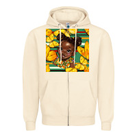 Sandshell juneteenth afro girl seamless pattern Zipper Hoodie - BundleAndBundleShop