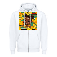 White juneteenth afro girl seamless pattern Zipper Hoodie - BundleAndBundleShop