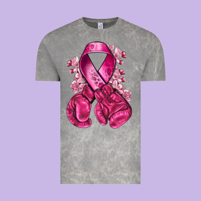 Breast Cancer With Boxing Gloves Vintage Tee Designed By Nancycooperartshop