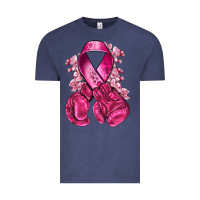 Vintage Denim breast cancer with boxing gloves Vintage Tee - NancyCooperArtShop