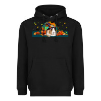Black Halloween Guinea Pig Heavyweight Hoodie - LillyAllenDesigns