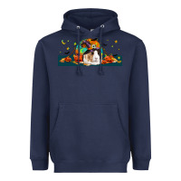 Navy Halloween Guinea Pig Heavyweight Hoodie - LillyAllenDesigns
