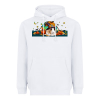 White Halloween Guinea Pig Heavyweight Hoodie - LillyAllenDesigns