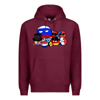Burgundy countryballs pullover Premium Hoodie - tuanDangUi