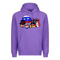 Purple countryballs pullover Premium Hoodie - tuanDangUi