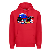 Red countryballs pullover Premium Hoodie - tuanDangUi