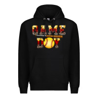 Black game day softball Premium Hoodie - FaDigitalArtStudio