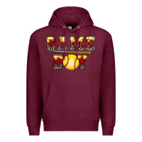 Burgundy game day softball Premium Hoodie - FaDigitalArtStudio