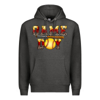 Charcoal Heather game day softball Premium Hoodie - FaDigitalArtStudio