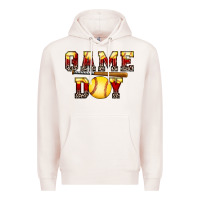 Pale Pink game day softball Premium Hoodie - FaDigitalArtStudio