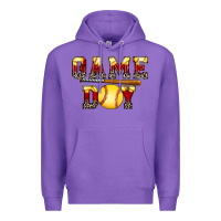 Purple game day softball Premium Hoodie - FaDigitalArtStudio