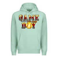 Seafoam game day softball Premium Hoodie - FaDigitalArtStudio