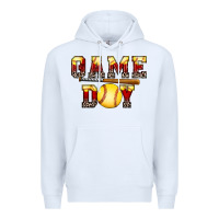 White game day softball Premium Hoodie - FaDigitalArtStudio