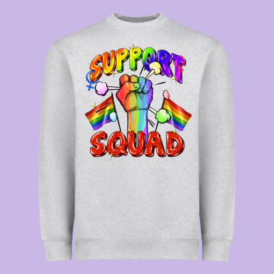 Support Squad Pride Heavyweight Sweatshirt Designed By Fadigitalartstudio