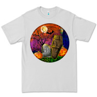 Dove Grey halloween round Premium Tee - BundleAndBundleShop