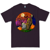 Plum halloween round Premium Tee - BundleAndBundleShop