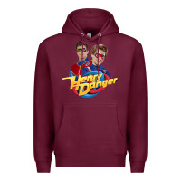 Burgundy henry danger and captain man Premium Hoodie - tuanDangUi
