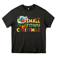 Asphalt Small town Christmas Heavy Core Tee - NancyCooperArtShop