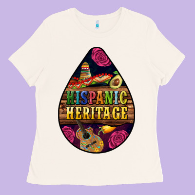 Teardrop Hispanic Heritage Ladies Tee Designed By Bundleandbundleshop