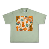 Oil Green Fall Pumpkins Urban Heavy Tee - texasbilliewilder