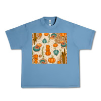 Pebble Blue Fall Pumpkins Urban Heavy Tee - texasbilliewilder