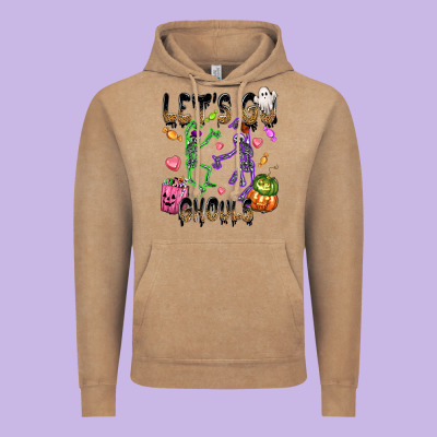 Let's Go Ghouls Vintage Hoodie Designed By Nancycooperartshop