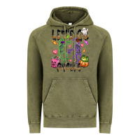 Vintage Olive Let's go ghouls Vintage Hoodie - NancyCooperArtShop