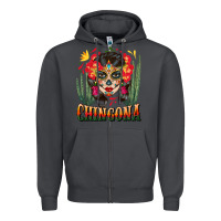 Smoke chingona sugar skull Zipper Hoodie - BundleAndBundleShop