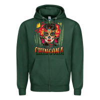 Sports Green chingona sugar skull Zipper Hoodie - BundleAndBundleShop