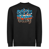 Black Boom boom baby Heavyweight Sweatshirt - FaDigitalArtStudio