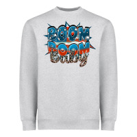 Heather Grey Boom boom baby Heavyweight Sweatshirt - FaDigitalArtStudio