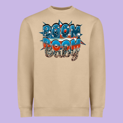 Boom Boom Baby Heavyweight Sweatshirt Designed By Fadigitalartstudio