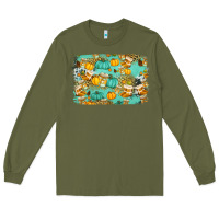 Army Green western fall vibes background Long Sleeve Tee - Jasminsmagicworld