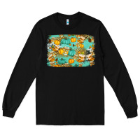 Black western fall vibes background Long Sleeve Tee - Jasminsmagicworld