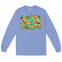 Colony Blue western fall vibes background Long Sleeve Tee - Jasminsmagicworld