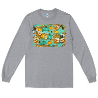Heather Grey western fall vibes background Long Sleeve Tee - Jasminsmagicworld
