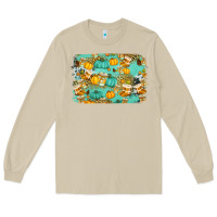 Mushroom western fall vibes background Long Sleeve Tee - Jasminsmagicworld