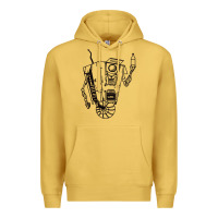Antique Gold b&w claptrap   borderlands Premium Hoodie - tuanDangUi