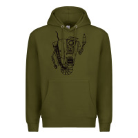Army Green b&w claptrap   borderlands Premium Hoodie - tuanDangUi
