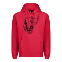 Cardinal b&w claptrap   borderlands Premium Hoodie - tuanDangUi