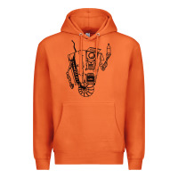 Carrot b&w claptrap   borderlands Premium Hoodie - tuanDangUi