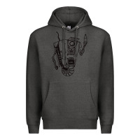 Charcoal Heather b&w claptrap   borderlands Premium Hoodie - tuanDangUi