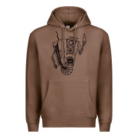 Chestnut b&w claptrap   borderlands Premium Hoodie - tuanDangUi