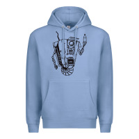 Colony Blue b&w claptrap   borderlands Premium Hoodie - tuanDangUi