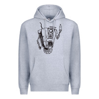 B&w Claptrap   Borderlands Premium Hoodie | Teevron