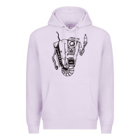 Lilac b&w claptrap   borderlands Premium Hoodie - tuanDangUi