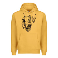 Mustard b&w claptrap   borderlands Premium Hoodie - tuanDangUi