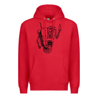Red b&w claptrap   borderlands Premium Hoodie - tuanDangUi